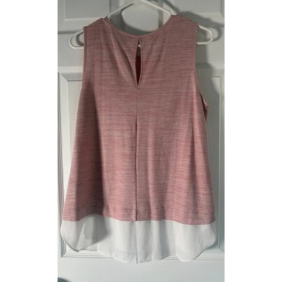 Banana Republic Sleeveless Layered Look Tank – Pink/White – Size M - Picture 6 of 6